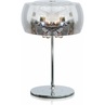 Stylizowana Lampa stołowa glamour z kryształkami Crystal 28 Chrom ZumaLine do salonu i sypialni.