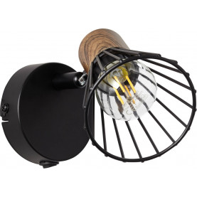 Kinkiet ścienny Noya ciemne drewno 2