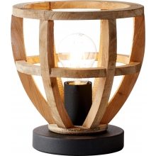 Lampa drewniana stołowa Matrix Postarzane drewno/Czarny korund Brilliant