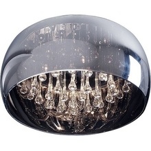 Stylizowany Plafon okrągły glamour z kryształkami Crystal 50 Chrom ZumaLine do sypialni, salonu i przedpokoju.