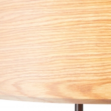 Lampa podłogowa z abażurem Romm 38 jasne drewno/czarna Brilliant