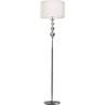 Lampa podłogowa z abażurem glamour Rea 40 Biała ZumaLine do sypialni i salonu.