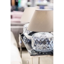 Lampa stołowa szklana Paris Ecru 4Concept do sypialni, salonu i przedpokoju.
