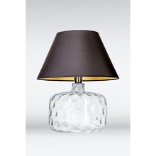 Lampa stołowa szklana z abażurem Paris Czarna 4Concept do sypialni, salonu i przedpokoju.
