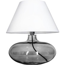 Lampa stołowa szklana Stockholm Black Biała 4Concept do sypialni, salonu i przedpokoju.