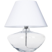 Lampa stołowa szklana Madrid Biała 4Concept do sypialni, salonu i przedpokoju.