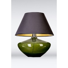 Lampa stołowa szklana Madrid Green Czarna 4Concept do sypialni, salonu i przedpokoju.