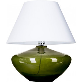 Lampa stołowa szklana Madrid Green Biała 4Concept do sypialni, salonu i przedpokoju.