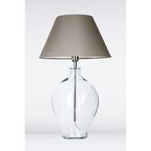 Lampa stołowa szklana Capri Szara 4Concept do sypialni, salonu i przedpokoju.