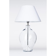 Lampa stołowa szklana Capri Biała 4Concept do sypialni, salonu i przedpokoju.
