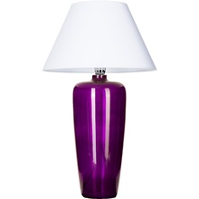Lampa stołowa szklana Bilbao Violet Biała 4Concept do sypialni, salonu i przedpokoju.