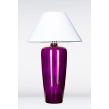 Lampa stołowa szklana Bilbao Violet Biała 4Concept do sypialni, salonu i przedpokoju.
