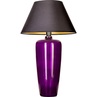 Lampa stołowa szklana Bilbao Violet Czarna 4Concept do sypialni, salonu i przedpokoju.