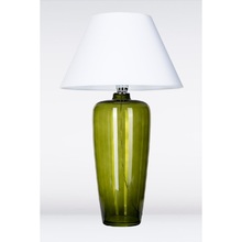 Lampa stołowa szklana Bilbao Green Biała 4Concept do sypialni, salonu i przedpokoju.