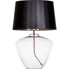 Lampa stołowa szklana Ravenna Transparent Czarna 4Concept do sypialni, salonu i przedpokoju.