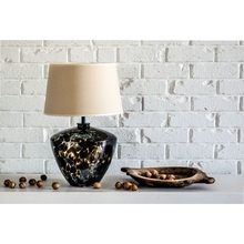 Lampa stołowa szklana glamour Ravenna Beżowa 4Concept do sypialni, salonu i przedpokoju.