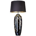 Lampa stołowa szklana Cannes Czarna 4Concept do sypialni, salonu i przedpokoju.