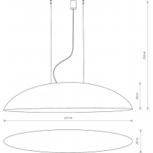 Lampa wisząca owalna Canoe 117cm czarny/miedziany Nowodvorski