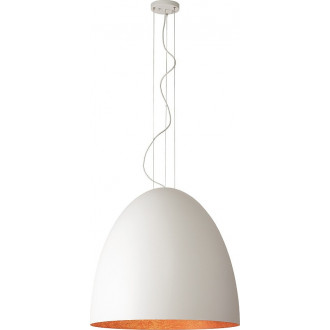 Egg 75cm white&copper pendant lamp Nowodvorski