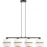 Lampa wisząca nowoczesna z abażurami Piano IV 100cm biały/złoty Emibig