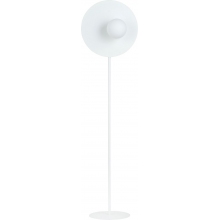 Lampa podłogowa dekoracyjna szklana kula Oslo biały/opal Emibig