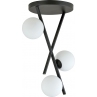 Lampa sufitowa designerska szklane kule River III 30cm opal/czarny Emibig