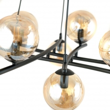 Lampa wisząca szklane kule nowoczesne Essa VIII 100cm miodowy/czarny Emibig