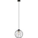 Gino I 18cm black&gold wire ball pendant lamp Emibig