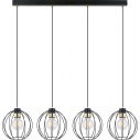 Gino IV 110cm black&gold wire balls pendant lamp Emibig