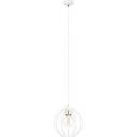 Gino I 18cm white&gold wire ball pendant lamp Emibig