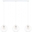 Gino III 80cm white&gold wire balls pendant lamp Emibig