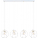 Gino IV 110cm white&gold pendant wire balls lamp Emibig