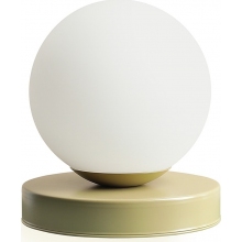 Lampa stołowa szklana kula Ball Colours S Pistachio biała Aldex