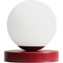 Lampa stołowa szklana kula Ball Colours S Red Wine biała Aldex