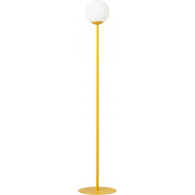 Lampa podłogowa szklana kula Pinne Colours 20cm mustard Aldex