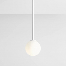 Lampa sufitowa szklana kula Pinne Medium 14cm biała Aldex