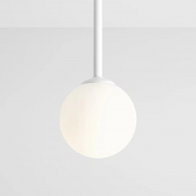 Lampa sufitowa szklana kula Pinne Short 14cm biała Aldex