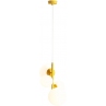 Lampa wisząca 4 szklane kule Bloom Mustard 46cm biała Aldex