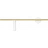 Kinkiet podłużny Trevo I lewy 60cm biało-mosiężny Aldex
