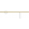 Kinkiet podłużny Trevo I prawy 60cm biało-mosiężny Aldex
