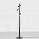 Lampa podłogowa z reflektorkami Trevo III czarna Aldex