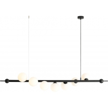 Lampa designerska szklane kule Wave Black VII 168cm czarny/biały Aldex
