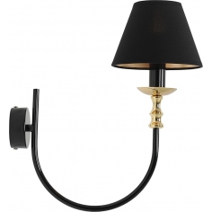 Roma black&gold hampton wall lamp with shade Aldex