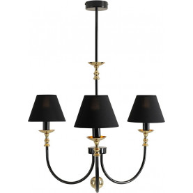 Roma III 72cm black&gold hampton chandelier with shades Aldex