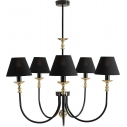 Roma V 80cm black&gold hampton chandelier with shades Aldex