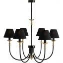 Roma VI 80cm black&gold hampton chandelier with shades Aldex