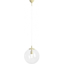 Lampa wisząca szklana kula Globe 30cm przeźroczysty/pistachio Aldex