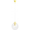 Lampa wisząca szklana kula Globe 30cm przeźroczysty/mustard Aldex
