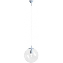 Lampa wisząca szklana kula Globe 30cm przeźroczysty/dusty blue Aldex