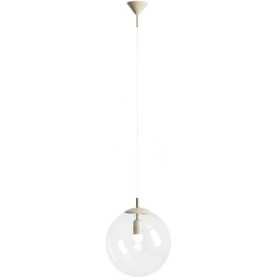 Lampa wisząca szklana kula Globe 30cm przeźroczysty/beige Aldex